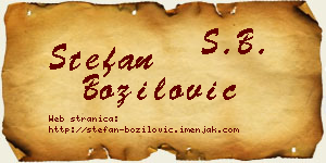 Stefan Božilović vizit kartica
